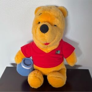 Mattel Winnie the Pooh Teddy Bear With Honey Pot Stuffed Animal Plush 1994 *READ